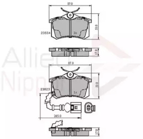 Комплект тормозных колодок COMLINE ADB2797