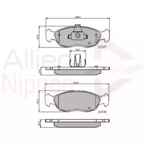 Комплект тормозных колодок COMLINE ADB0570