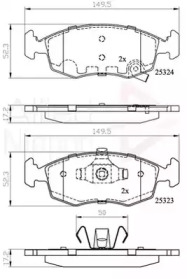 Комплект тормозных колодок COMLINE ADB32104