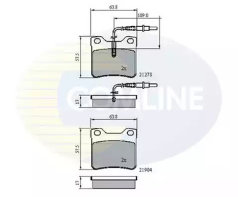 Комплект тормозных колодок COMLINE CBP1455