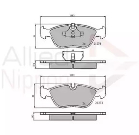 Комплект тормозных колодок COMLINE ADB0719