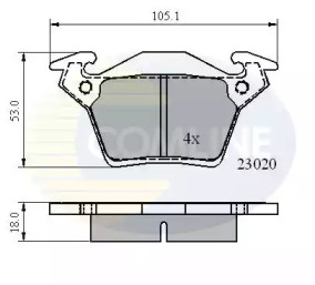 Комплект тормозных колодок COMLINE CBP0888