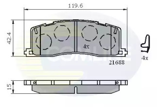 Комплект тормозных колодок COMLINE CBP3443