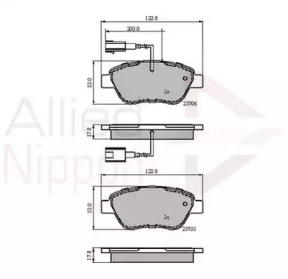 Комплект тормозных колодок COMLINE ADB12047