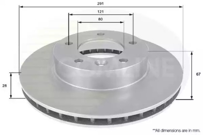 Тормозной диск COMLINE ADC1222V