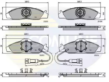 Комплект тормозных колодок COMLINE CBP1581