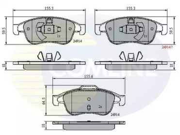 Комплект тормозных колодок COMLINE CBP01677