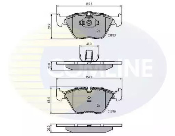 Комплект тормозных колодок COMLINE CBP01744