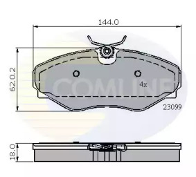 Комплект тормозных колодок COMLINE CBP01766