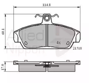 Комплект тормозных колодок COMLINE ADB0467