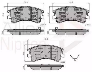 Комплект тормозных колодок COMLINE ADB3950