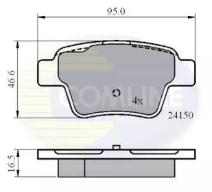 Комплект тормозных колодок COMLINE CBP01658