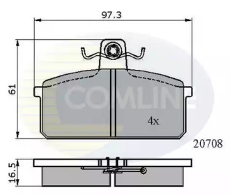 Комплект тормозных колодок COMLINE CBP0204