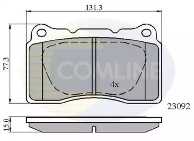 Комплект тормозных колодок COMLINE CBP0895