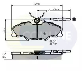 Комплект тормозных колодок COMLINE CBP1433