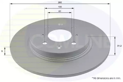 Тормозной диск COMLINE ADC0561