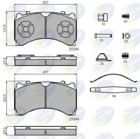 Комплект тормозных колодок COMLINE CBP9081K