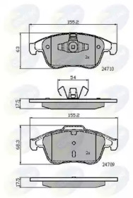 Комплект тормозных колодок COMLINE CBP02001