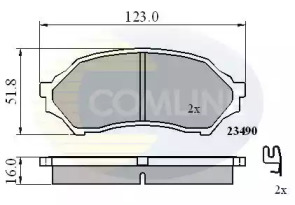 Комплект тормозных колодок COMLINE CBP3817