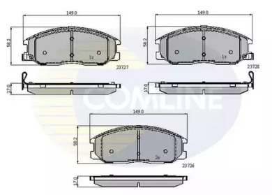 Комплект тормозных колодок COMLINE CBP3902