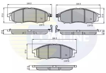 Комплект тормозных колодок COMLINE CBP31193