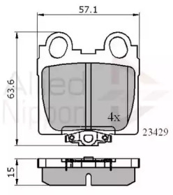 Комплект тормозных колодок COMLINE ADB3836