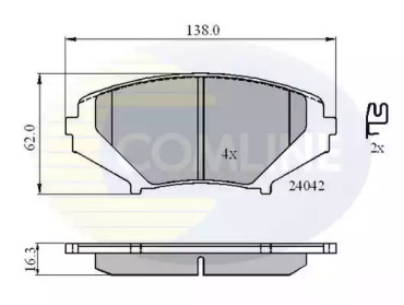 Комплект тормозных колодок COMLINE CBP31246