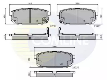 Комплект тормозных колодок COMLINE CBP31288