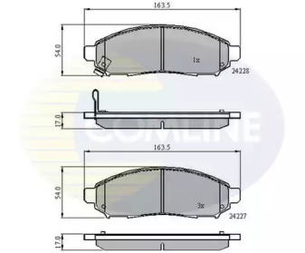 Комплект тормозных колодок COMLINE CBP31520