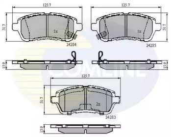 Комплект тормозных колодок COMLINE CBP31620