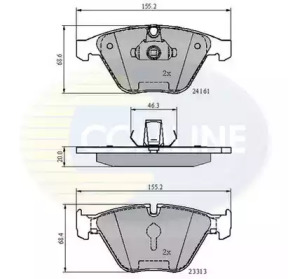 Комплект тормозных колодок COMLINE CBP02100