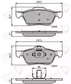 Комплект тормозных колодок COMLINE ADB0739