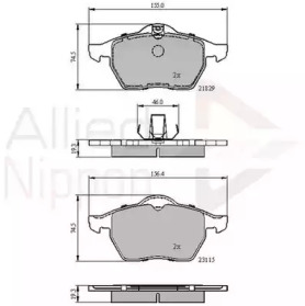 Комплект тормозных колодок COMLINE ADB0749