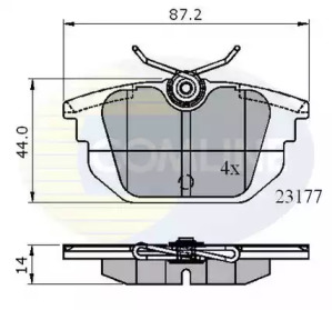 Комплект тормозных колодок COMLINE CBP01012