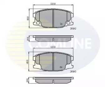 Комплект тормозных колодок COMLINE CBP01088