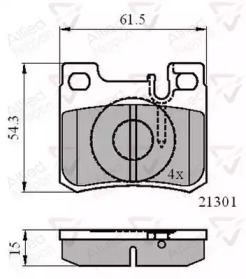 Комплект тормозных колодок COMLINE ADB01067