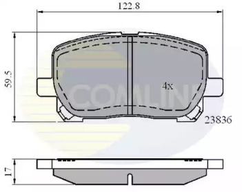 Комплект тормозных колодок COMLINE CBP01132