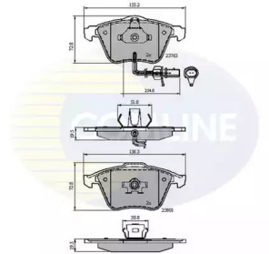 Комплект тормозных колодок COMLINE CBP11753