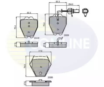 Комплект тормозных колодок COMLINE CBP11771