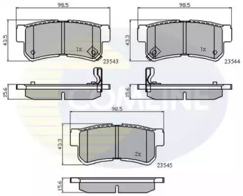 Комплект тормозных колодок COMLINE CBP31126