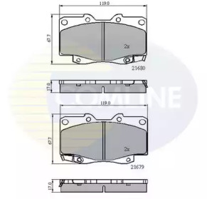 Комплект тормозных колодок COMLINE CBP31574