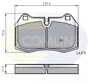 Комплект тормозных колодок COMLINE CBP01097