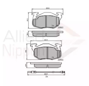 Комплект тормозных колодок COMLINE ADB2258