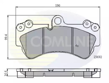 Комплект тормозных колодок COMLINE CBP01314