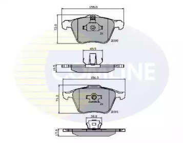 Комплект тормозных колодок COMLINE CBP01322