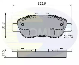 Комплект тормозных колодок COMLINE CBP01600