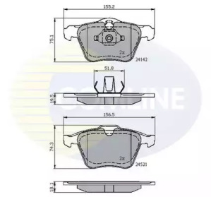 Комплект тормозных колодок COMLINE CBP01608