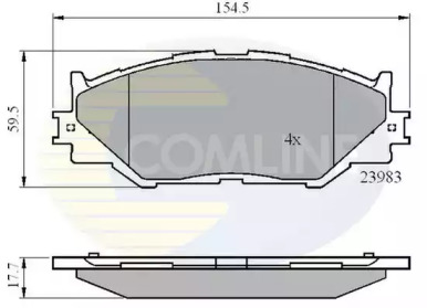 Комплект тормозных колодок COMLINE CBP01632