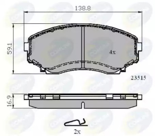 Комплект тормозных колодок COMLINE CBP31732