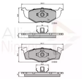 Комплект тормозных колодок COMLINE ADB0180
